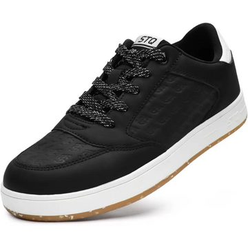 Black and white casual sneakers, womens fashion trainers, tennis shoes comfortable