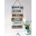 1pc Wooden Inspirational Hanging Festive Decor For Home & Gift 3D Wall Art With Rope For Room & Holiday Inspirational