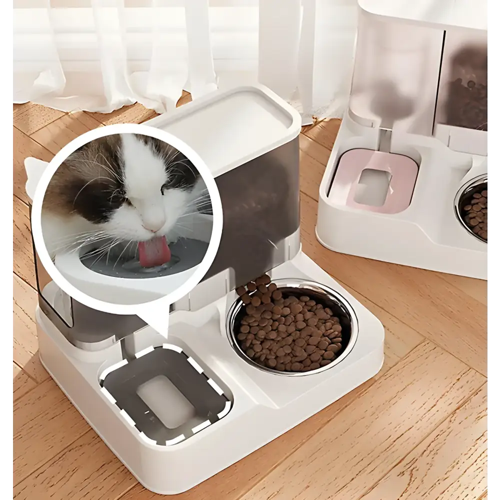 Automatic Dog Cat 2 in1 Feeder Food Water Dispenser Bowl for effortless pet feeding