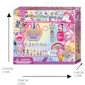 Unicorn-themed kids makeup set with nail polish art and cute stress relieve items