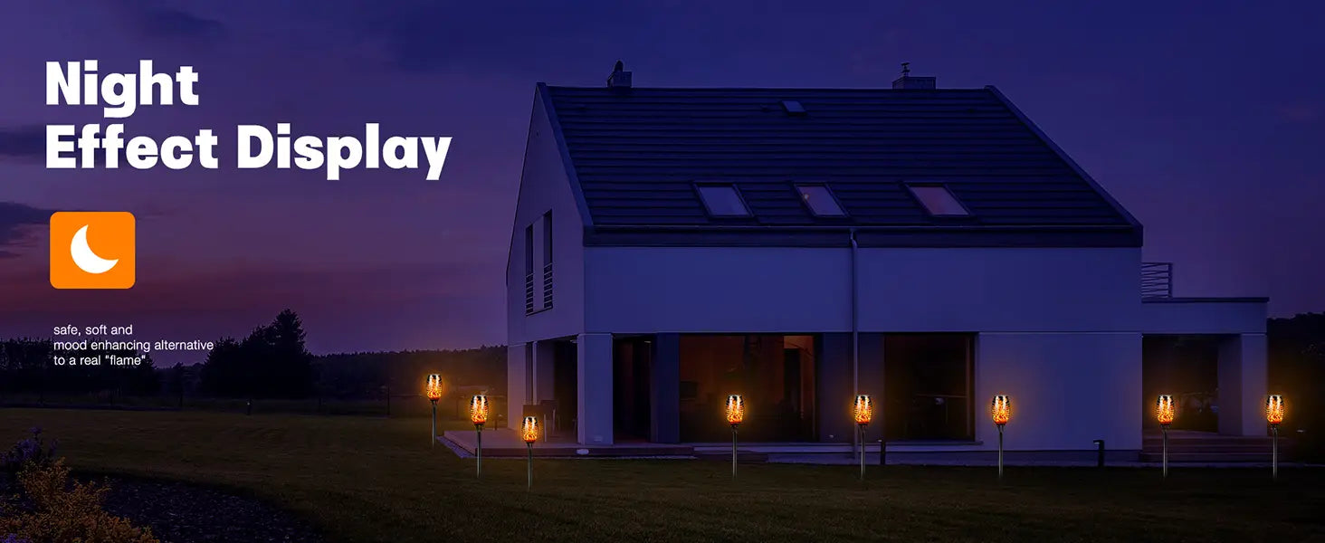 12LED Solar Flame Lights Outdoor