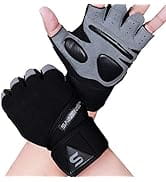 SAWANS Gym Gloves Training Weight lifting Gloves for Men Women Wrist Support Padded Extra Grip Pa...