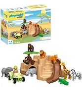 Playmobil 1.2.3 71594 Wild Animal Adventure, Versatile Playset with Various Animals, Quad and ...