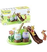 Playmobil 1.2.3 & Disney 71317 Winnies & Tiggers Bee Garden, Winnie the Pooh, Educational Toy for Kle...