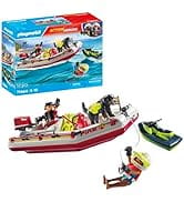 Playmobil Action Heroes 71464 Fire Boat with Aqua Scooter, Exciting Water Rescue, Including...