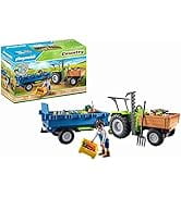 Playmobil Country 71249 tractor with trailer incl. Transport boxes, green tractor for the organic farmer.