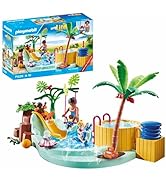 Playmobil MyLife 71529 Promo Pack Children's Pool with Whirlpool, Water Fun in the Paddling Pool, incl.