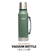 Stanley Classic Legendary Bottle 1L - Keeps 24 Hours Hot or Cold - Stainless Steel Thermos Flask ...