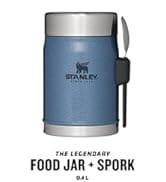 Stanley Classic Legendary Food Jar 0.4L Hammertone Lake with spork - BPA-Free Stainless Steel Foo...