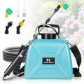 Blue 8L Automatic Electric Sprayer with accessories for garden plant care and watering