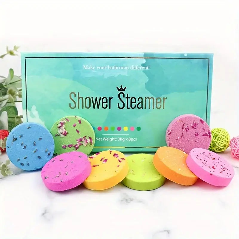 8pcs Lavender Scented Bath Bombs Gift Set Compatible Normal Skin Handmade Fizzy Bubble SPA Balls for Relaxation