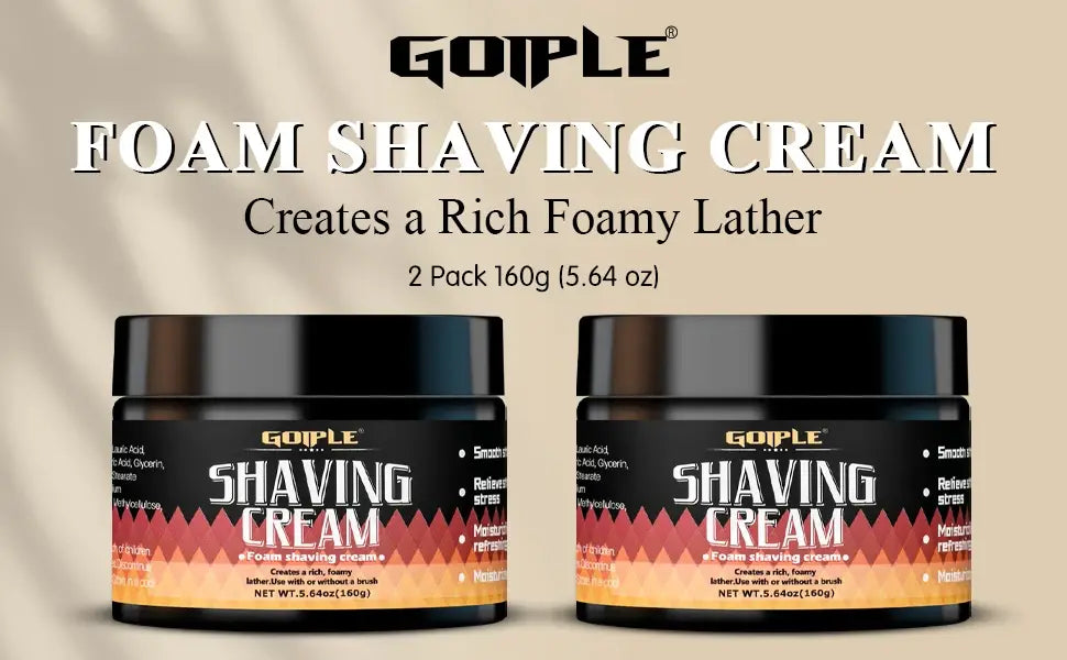 Men Shaving Cream Natural Formula Smooth Moisture Shave Cream Gentle Non-irritating Beard Shave Foam Product for Types