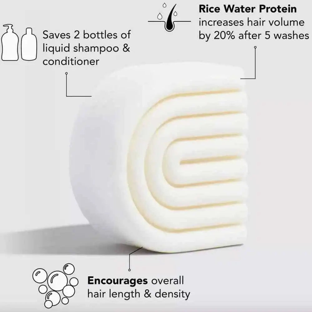 Strengthening Hair Shampoo & Conditioner Bar Soap With Rice Water Protein Hot~