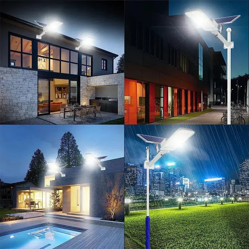 200W Powerful Solar Light Outdoor Solar Street Light 6000mah Waterproof Automatic Dusk to Dawn Street Light For Garage