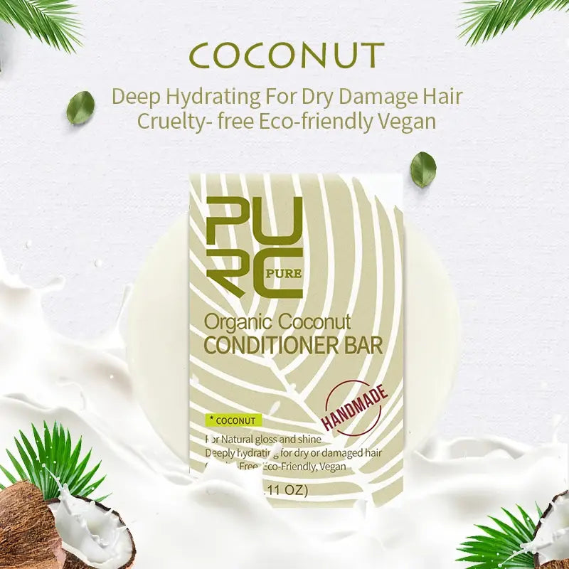 PURC Conditioner Seaweed/Lavender/Coconut/Citrus Eliminate Dry and Frizz Hair Mask after Shampoo Shine Solid Soap Hair