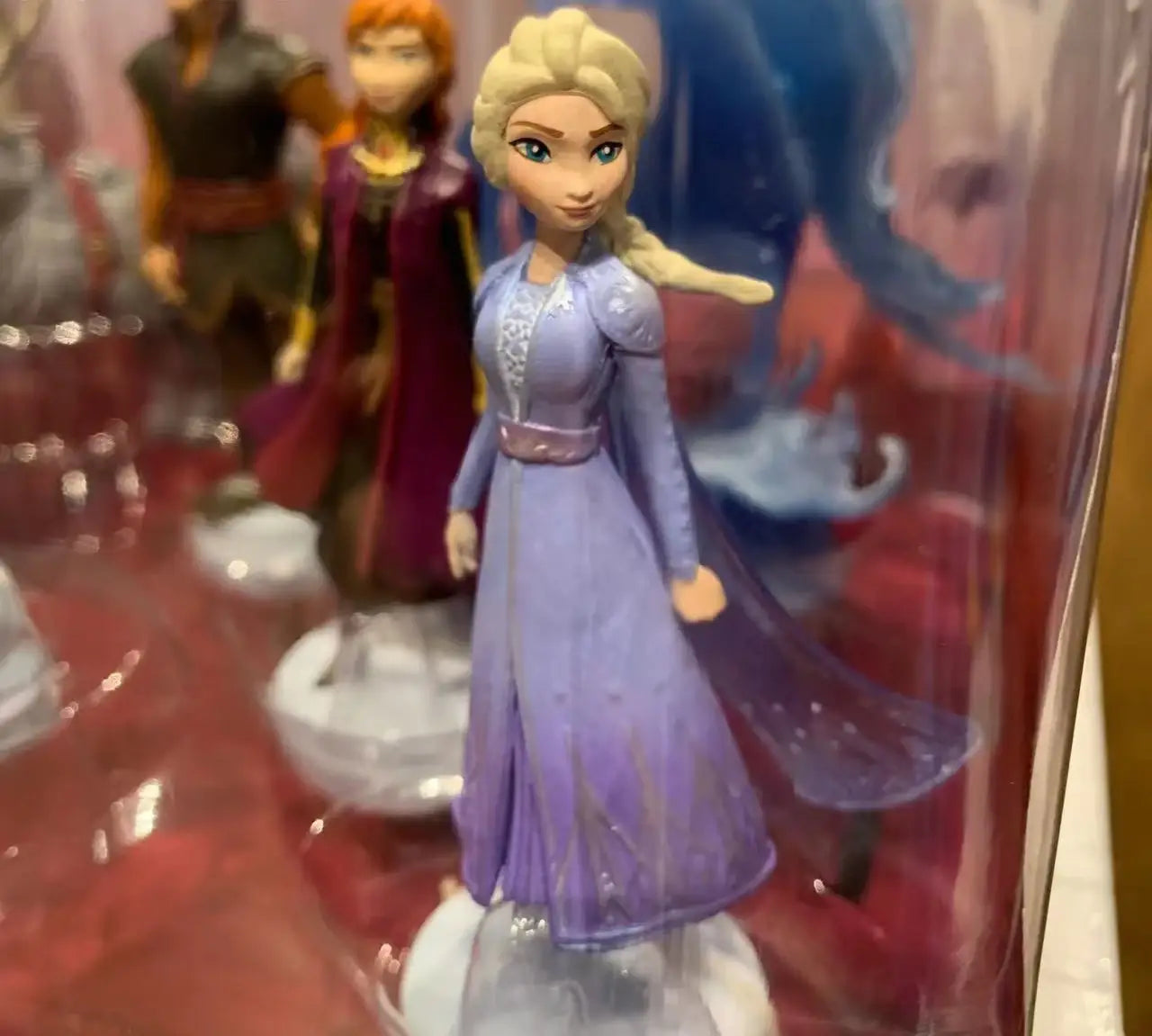 Disney Frozen II Deluxe Figurine Set Cartoon Character Elsa Anna Kristoff Desktop Ornaments Collectible Model Boxed