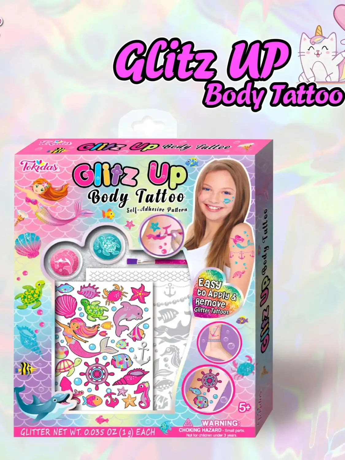 2024 Kids Makeup Set Body Art Tattoo Set Tattoo Pen Tattoo Stencil Gem Stickers Set Kids Toys