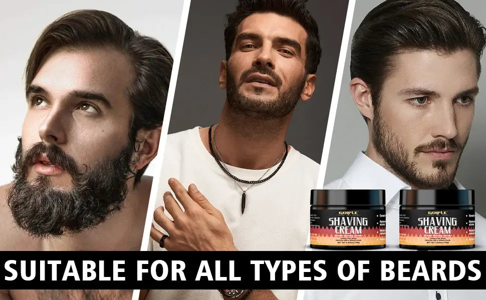 Men Shaving Cream Natural Formula Smooth Moisture Shave Cream Gentle Non-irritating Beard Shave Foam Product for Types