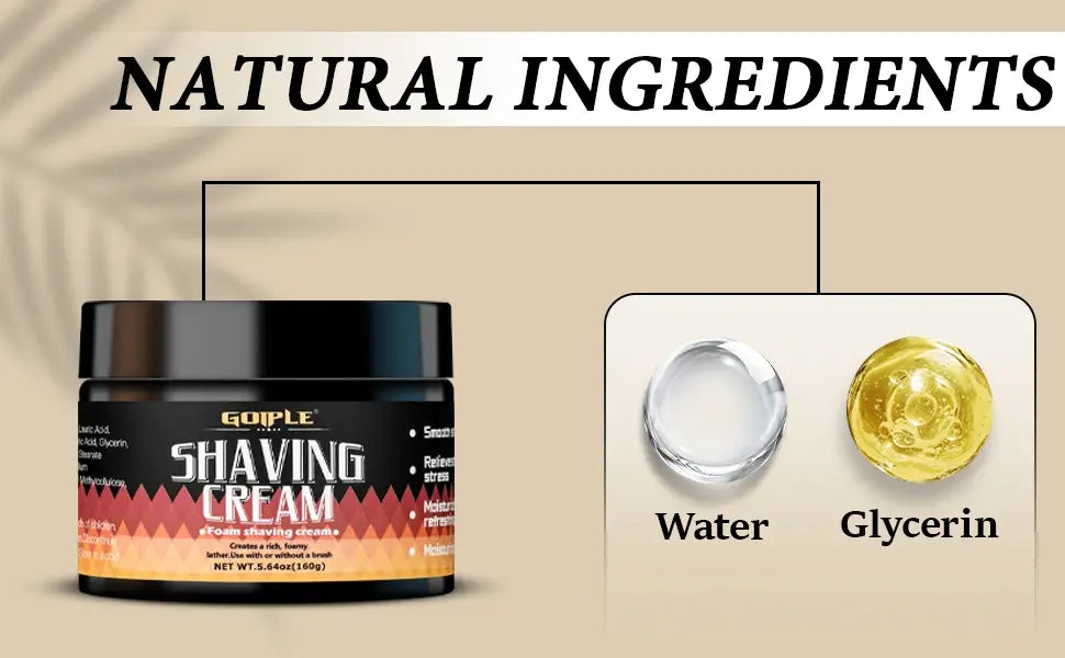 Men Shaving Cream Natural Formula Smooth Moisture Shave Cream Gentle Non-irritating Beard Shave Foam Product for Types