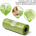 Roll of green biodegradable Dog Poop Bags from AiTodos 600PCS for eco-friendly cleanup