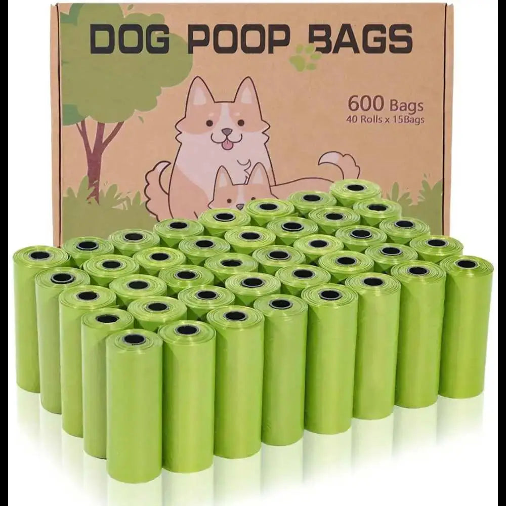 Rolls of green AiTodos 600PCS Dog Poop Bags, eco-friendly dog poo bags for walks
