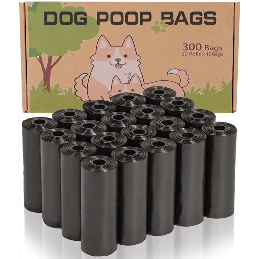 Rolls of AiTodos 600PCS Dog Poop Bags in five colors for convenient pet waste disposal