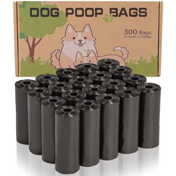 Rolls of AiTodos 600PCS Dog Poop Bags in five colors for convenient pet waste disposal