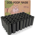 Rolls of AiTodos 600PCS Dog Poop Bags in various colors for easy dog waste disposal