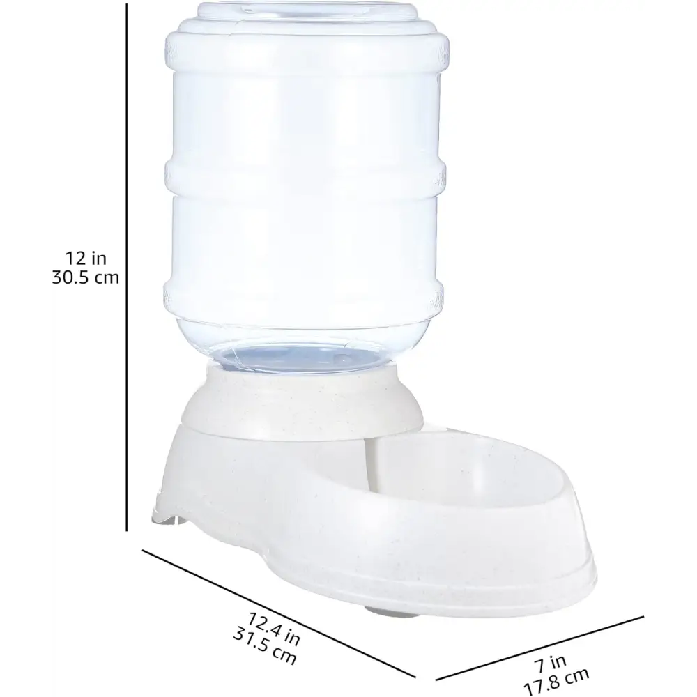 Amazon Basics Dog and Cat Water Feeder Small 1 Gallons (3.8 liters) Transparent