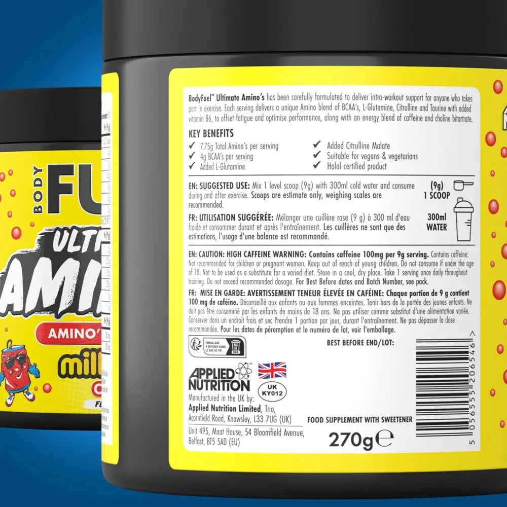 Applied Nutrition BodyFuel Amino’s - Amino Acids Supplement EAA Essential Amino Acids Powder Muscle Fuel & Recovery