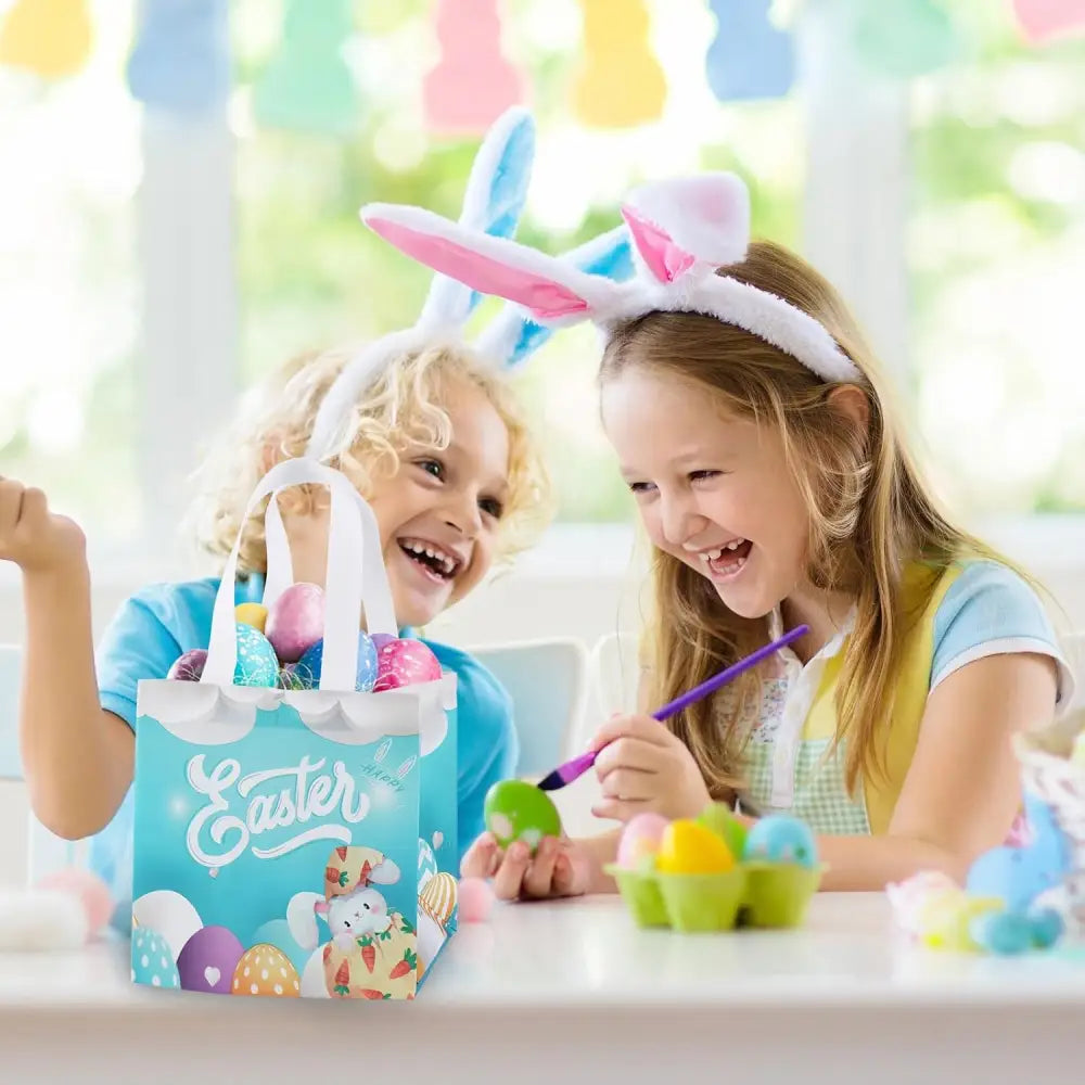 AUXHCYL pack Easter gift bags for kids, perfect for Easter egg hunts and treats