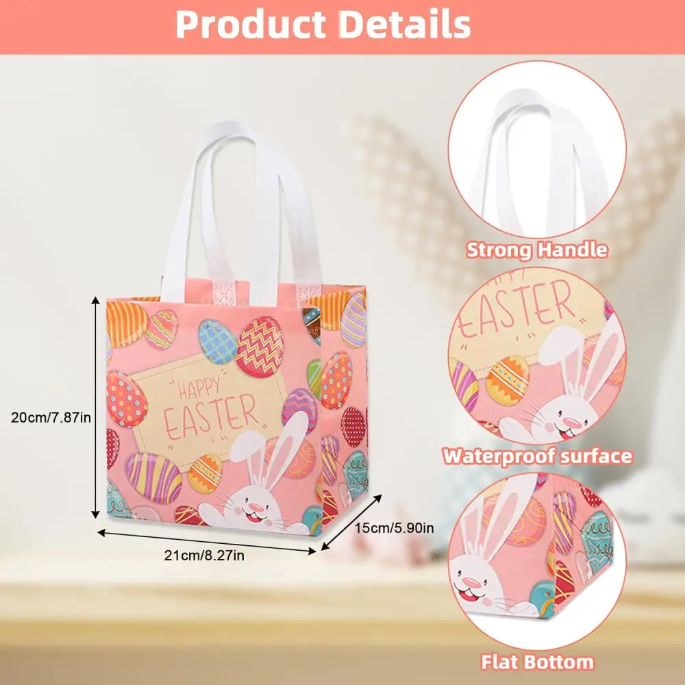 Pink Easter gift bag from AUXHCYL pack perfect for Easter egg hunt celebrations