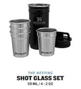 Stanley Adventure Nesting Shot Glasses Set 0.59ML - BPA-Free Stainless Steel Shot Glasses - Packa...