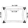 Rectangular shade sail with dimensions for BeGrit Greenhouse Shading Net and Pergola