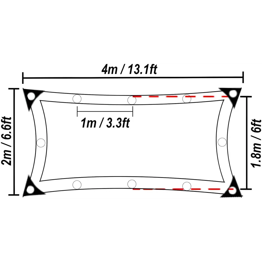 Rectangular BeGrit Greenhouse Shading Net 1.8m x 3m UV resistant sun shade cloth