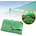 Green shade cloth with grommets for greenhouse shading and garden sun protection