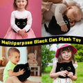 Black Cat Plush Pillow Kawaii Plush Kitten Soft Toy Comfortable Stuffed Animal Hugging Pillow Cute Stuffed Cat Doll