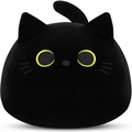 Black Cat Plush Pillow Kawaii Plush Kitten Soft Toy Comfortable Stuffed Animal Hugging Pillow Cute Stuffed Cat Doll