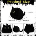 Black Cat Plush Pillow Kawaii Plush Kitten Soft Toy Comfortable Stuffed Animal Hugging Pillow Cute Stuffed Cat Doll