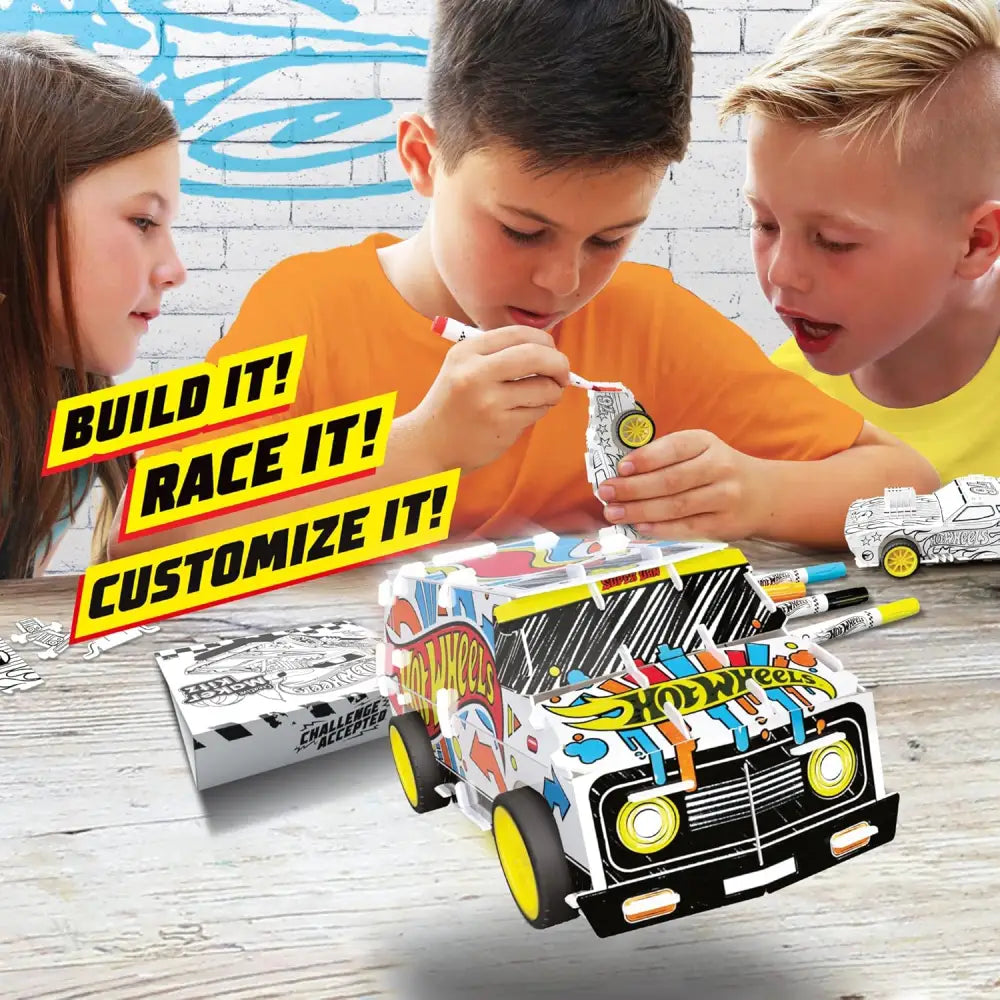 BLADEZ Hot Wheels Custom Super Van DIY Van Make Your Own/Build Your Own Pull Back Vehicle for Kids Customisable