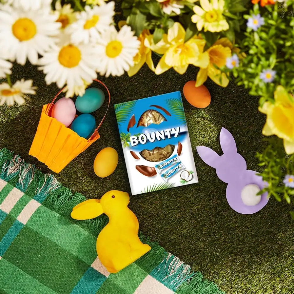 Bounty Large Egg 177G with Bounty chocolate bars, made with rich cocoa butter