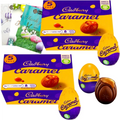 Cadbury Caramel Easter treats in Creme Egg Multipack with Fancy Labels Easter card