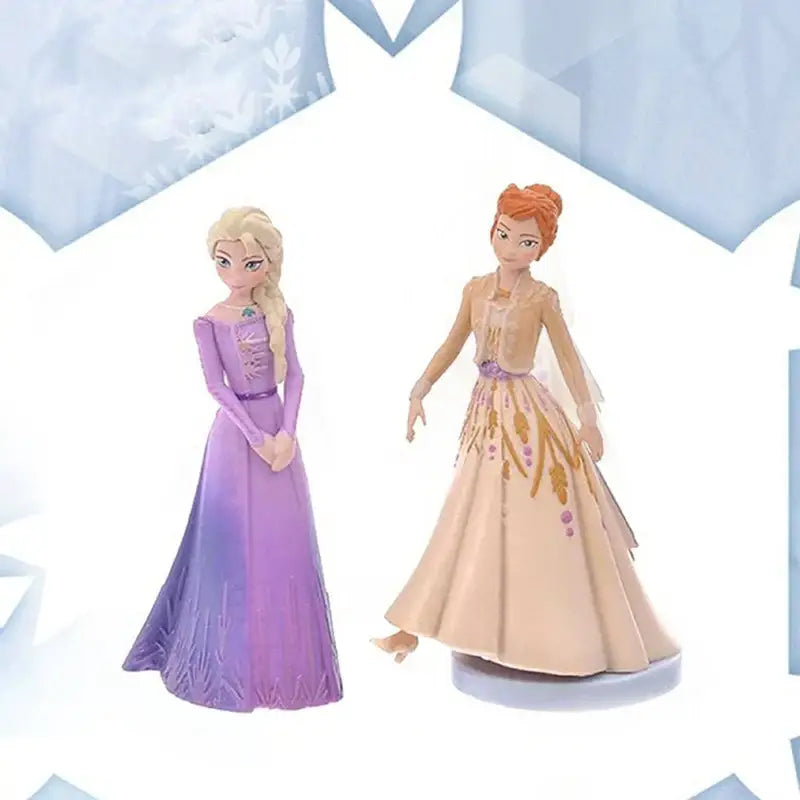 Disney Frozen II Deluxe Figurine Set Cartoon Character Elsa Anna Kristoff Desktop Ornaments Collectible Model Boxed