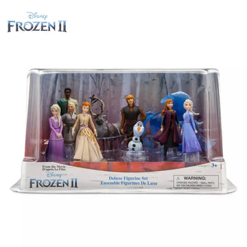 Disney Frozen II Deluxe Figurine Set Cartoon Character Elsa Anna Kristoff Desktop Ornaments Collectible Model Boxed