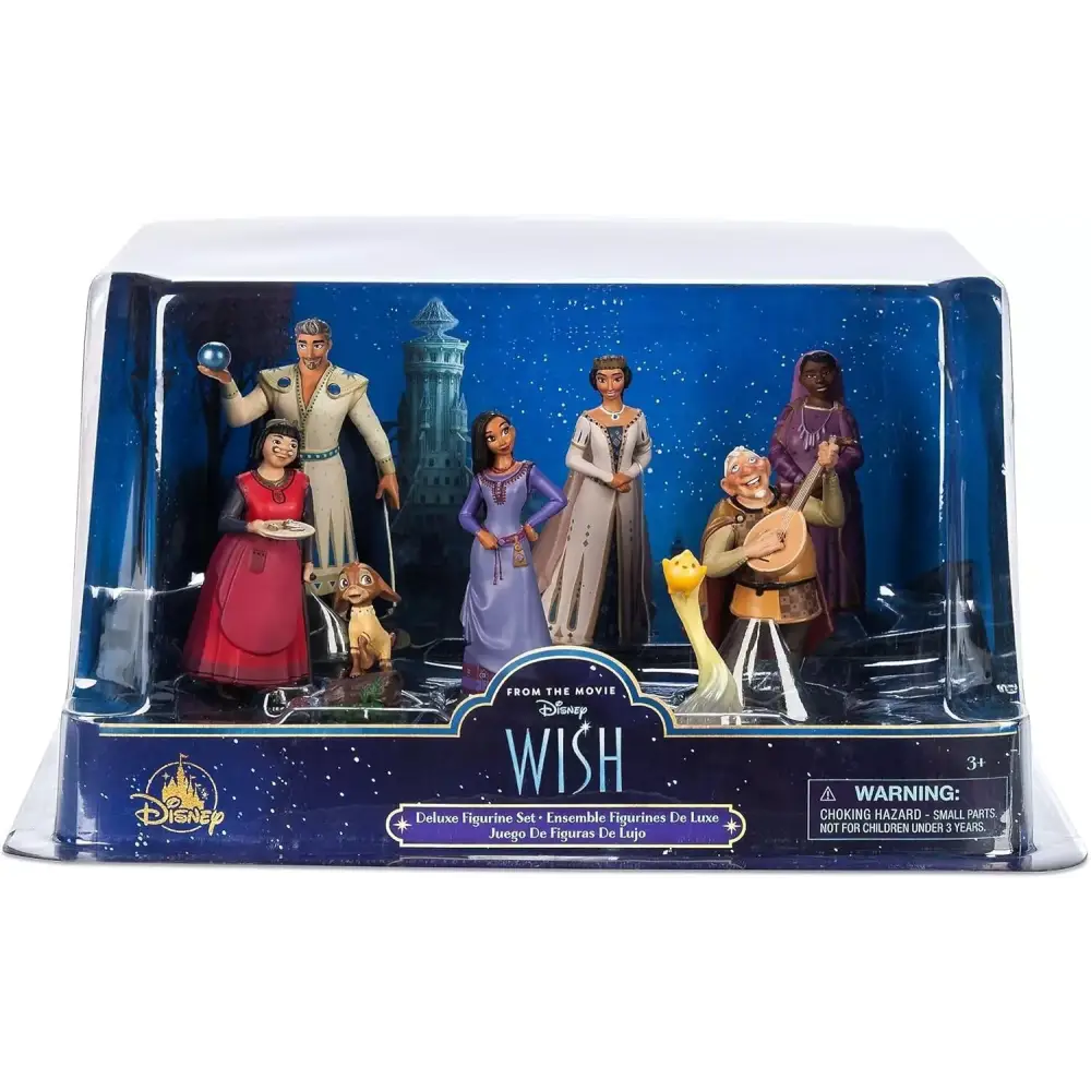 Disney Store Official Wish Deluxe 8-Piece Figurine Playset – Featuring Asha Star and More - Toys