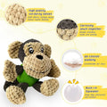 Stuffed monkey dog toy with squeaker and latex ball for small dogs and puppies