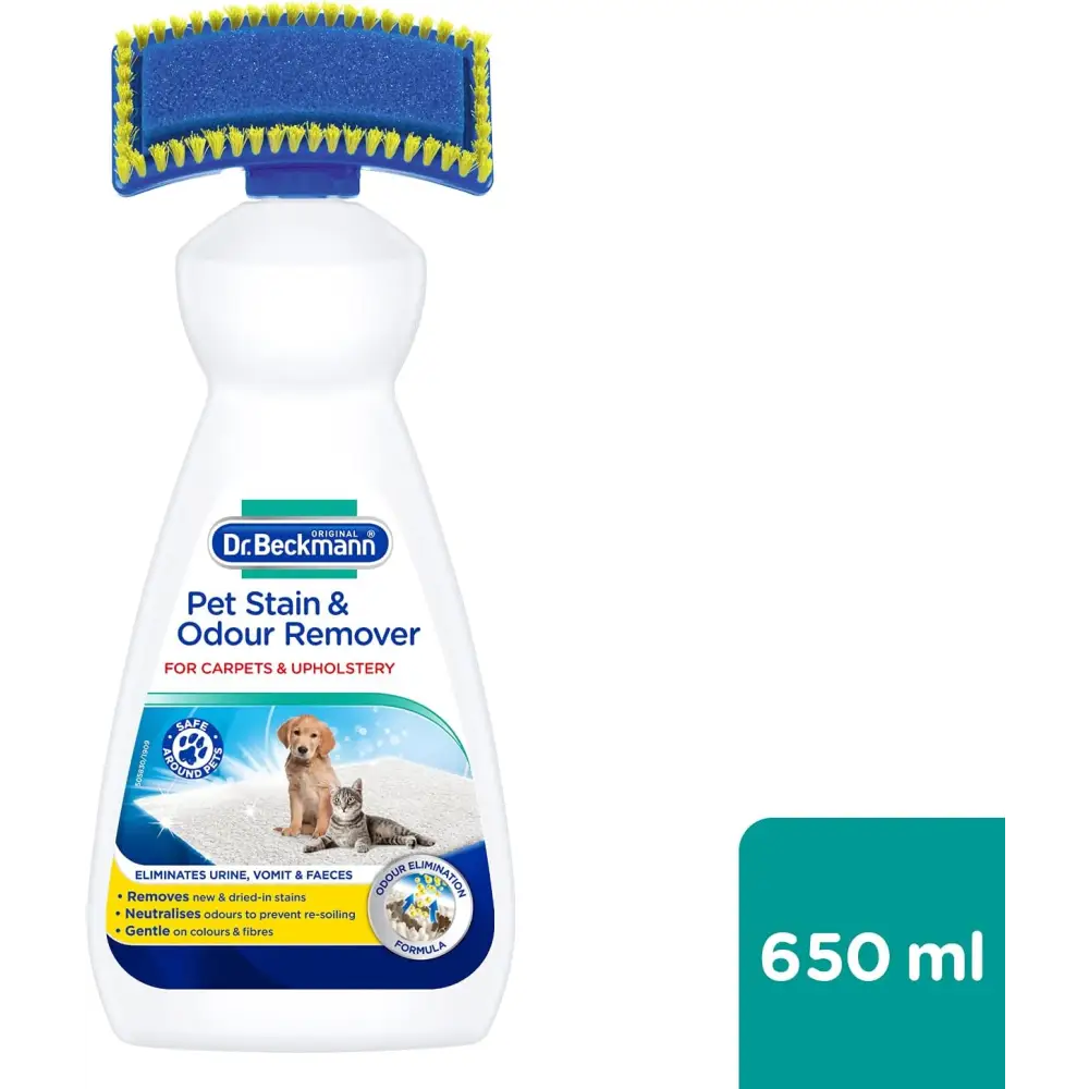 Dr. Beckmann Pet Stain & Odour Remover for carpets and upholstery with applicator brush