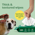 Earth Rated Hypoallergenic Dog Wipes for odour-controlling grooming, 100 count, lavender scent