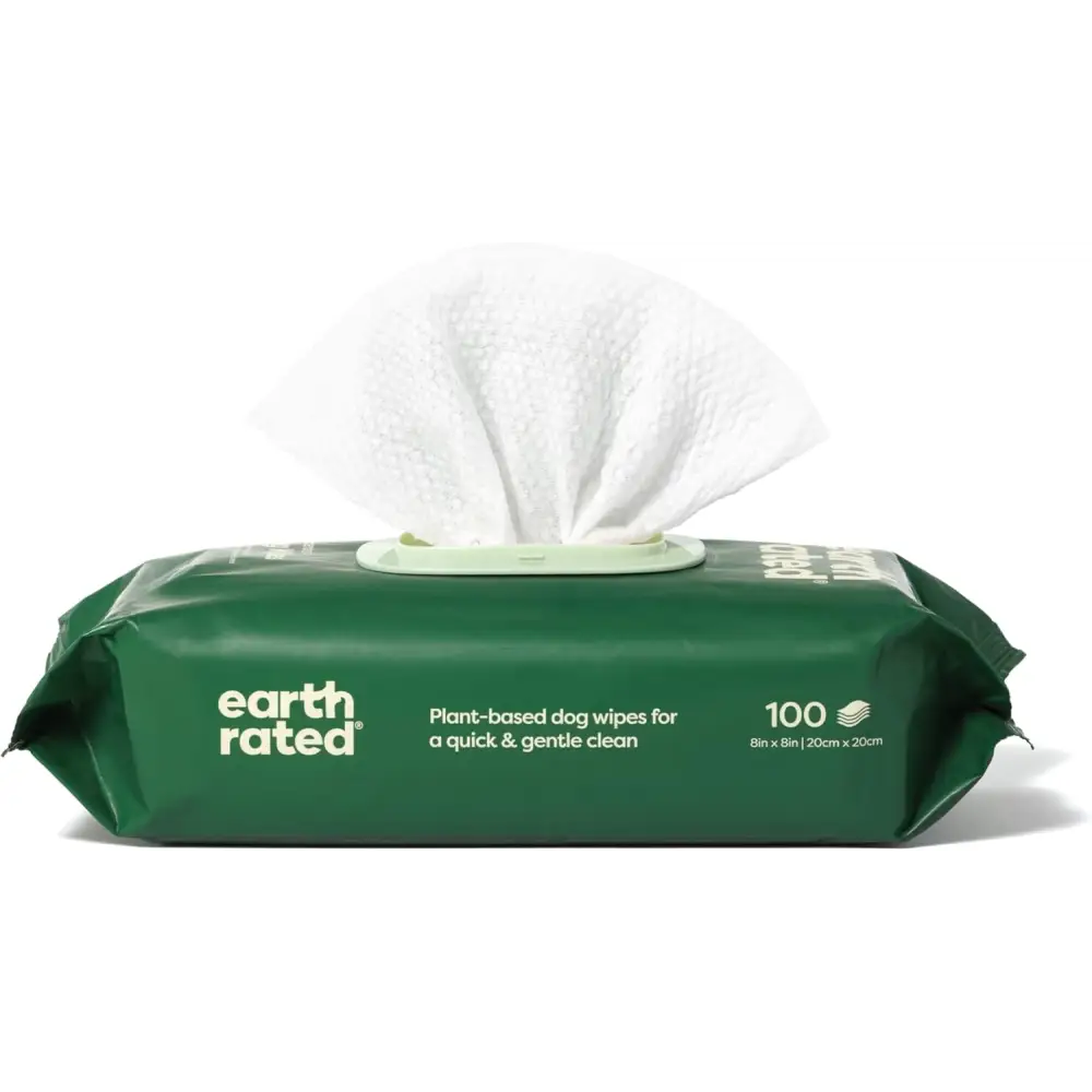 Earth Rated Hypoallergenic Dog Wipes for odour-controlling grooming with lavender scent