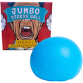 Blue novelty jumbo stress ball for anxiety relief and fidgeting at work or home